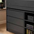 Vespa Midsleeper Storage Bed - Anthracite - Wood