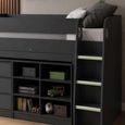Vespa Midsleeper Storage Bed - Anthracite - Wood