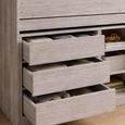 Vespa Midsleeper Storage Bed - Grey - Oak Effect