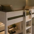 Celeste Highsleeper Storage Bed - Nordic White - Wood