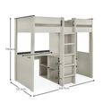 Celeste Highsleeper Storage Bed - Nordic White - Wood