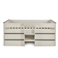 Celeste Midsleeper Storage Bed - Nordic White - Wood