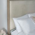 Lucie Bed - Ivory - Fabric and Wood - Sizes Available