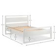Venice Bed - 4ft 6in Double - Surf White - Wood and Metal