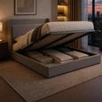 Blake Ottoman Storage Bed- with USB Charging - Grey - Fabric - Sizes Available