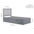 Appleby Storage Kids Bed - Slatted - Grey