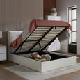 Haven Ottoman Storage Bed - White - Fabric - Sizes Available