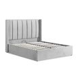 Amber Ottoman Storage Bed - Grey Fabric - 4ft 6in Double