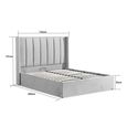 Amber Ottoman Storage Bed - Grey Fabric - 4ft 6in Double