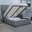 Annabelle Dark Grey Fabric 5ft King Size Ottoman Storage Bed