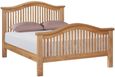 Appleby Oak Bed Frame, High Foot End with Curved Slatted Headboard
