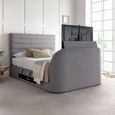 Appleton Ottoman Storage TV Bed - Marbella Grey Fabric - Sizes Available