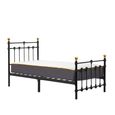 Atlas Bed Frame - Black Metal - Sizes Available