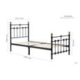 Atlas Bed Frame - Black Metal - Sizes Available
