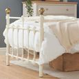 Atlas Bed Frame - Cream Metal - Sizes Available