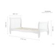 Belford High Foot End Bed - White - Sizes Available