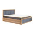 Belmont Ottoman Storage Bed - Grey and Oak - Sizes Available