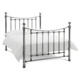 Isabelle Antique Nickel Metal Bedstead - 4ft 6in Double