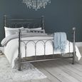 Krystal Antique Nickel Metal Bedstead - 4ft 6in Double