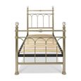 Krystal Champagne Brass Metal Bedstead - 3ft Single