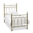 Krystal Champagne Brass Metal Bedstead - 3ft Single