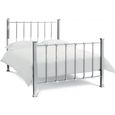 Madison Shiny Nickel Metal Bedstead - 4ft 6in Double