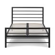 Urban Matt Black Metal Bedstead - 4ft Small Double