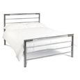 Urban Shiny Nickel & Black Nickel Metal Bedstead - 5ft King Size
