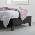 Berlin Bed - Black Crushed Velvet Fabric - Sizes Available