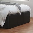 Berlin Ottoman Storage Bed - Black Leather - Sizes Available