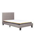 Berlin Bed - Grey Fabric - Sizes Available
