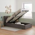 Berlin Ottoman Storage Bed - Grey Fabric - Sizes Available