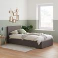 Berlin Ottoman Storage Bed - Grey Fabric - Sizes Available