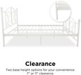 Boone White Metal Bed - Sizes Available - 3246198UK