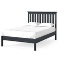 Bordeaux Slatted Bed - Charcoal - Sizes Available