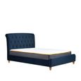 Brompton Bed - Midnight Blue Fabric - Sizes Available