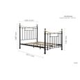 Bronte Bed Frame - Black Metal - Sizes Available