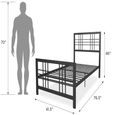 Brule Black Metal Bed - Sizes Available - 4150019UK