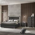 Carvelle Night Grey Fabric Headboard Bed Sizes Available