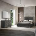 Carvelle Night Grey Fabric Headboard Bed Sizes Available