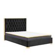 Chelsea Bed - Black Fabric - Sizes Available