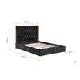 Chelsea Bed - Black Fabric - Sizes Available
