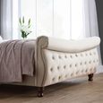 Copenhagen Bed - Warm Stone Fabric - Sizes Available