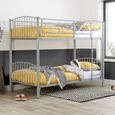 Corfu Kids Bunk Bed - Silver Metal Frame