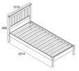 Corona Grey Mexican Pine 3ft Single Slatted Bed
