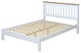Capri White 4ft 6in Double Slatted Bed