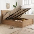 Croxley Ottoman Storage Bed - Oak and Rattan - Sizes Available