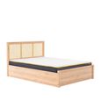 Croxley Ottoman Storage Bed - Oak and Rattan - Sizes Available