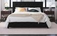 Darke Black Fabric Bed - Sizes Available - 4026009UK