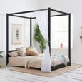 Darwin Four Poster Bed - Black - Sizes Available